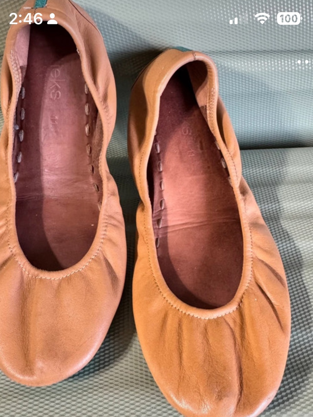 Tieks Women's Tan Leather Ballet Flats